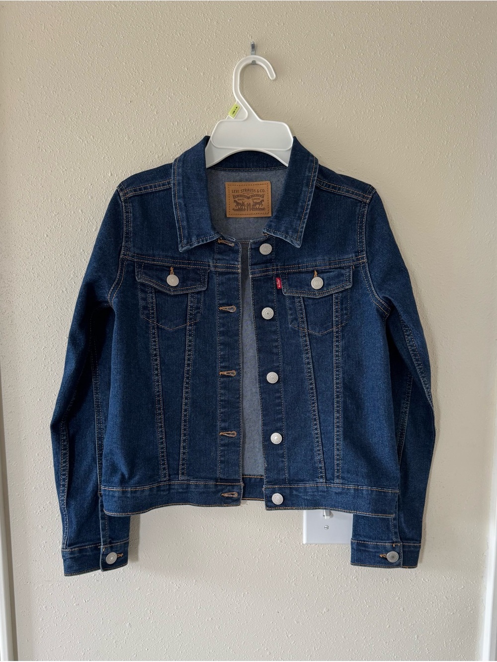 Levi’s Girl’s Medium 10 12 Denim Blue Jean Trucker Jacket
